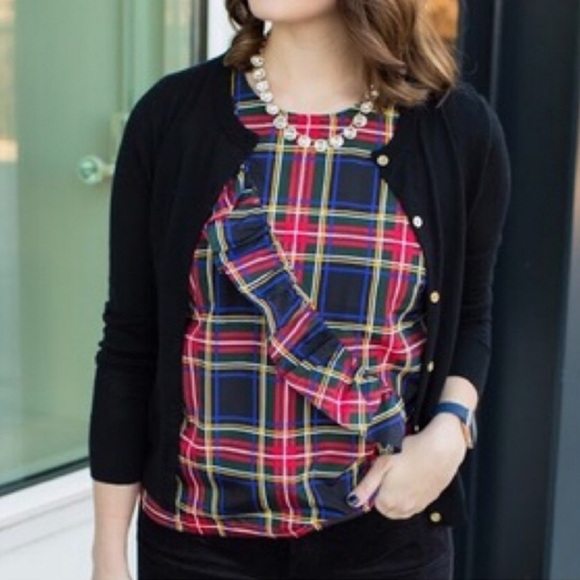 J. Crew Tops - J. Crew plaid top size 12
